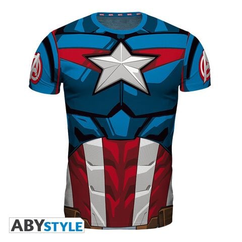 T-shirt Homme - Captain America - Captain America - Taille L
